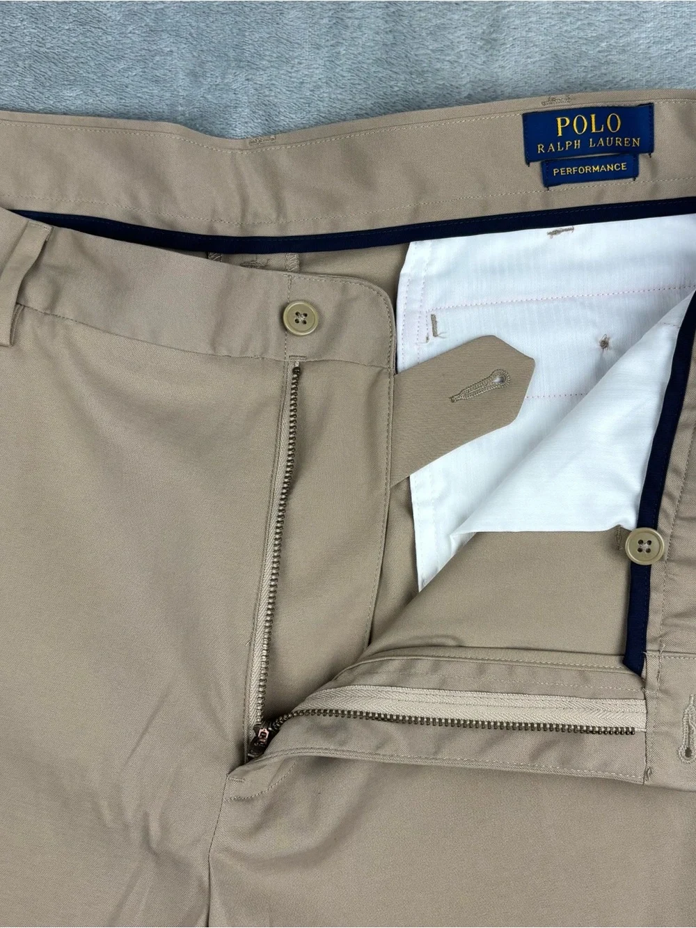 Polo Ralph Lauren Shorts Mens 38 Beige Brown Performance Stretch Classic Fit